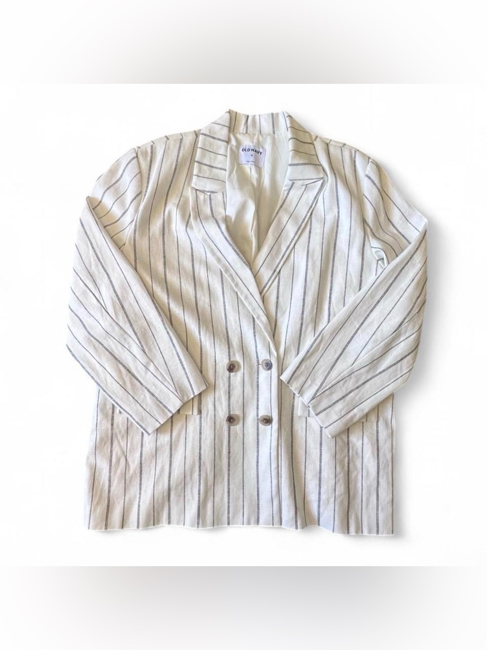 Old Navy Striped Linen Blazer